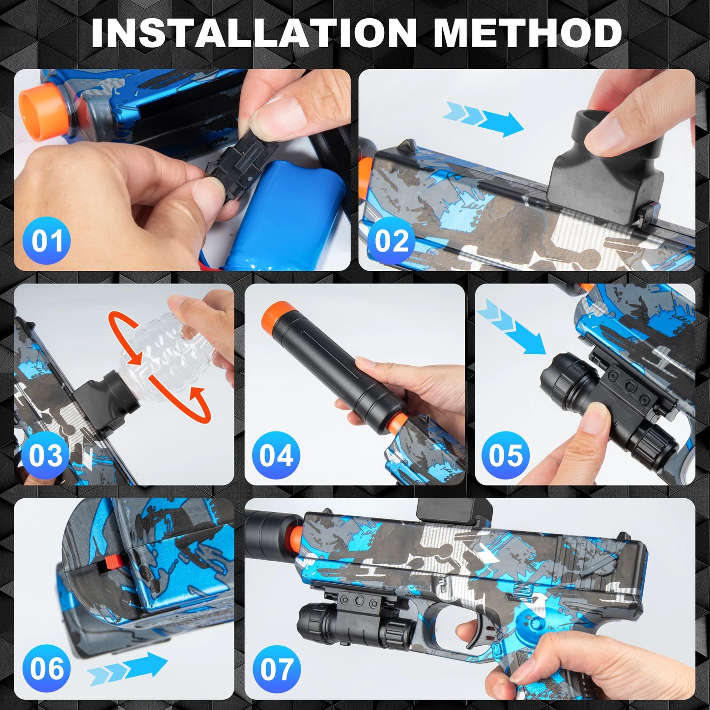 2025 New Electric Blaster Gun Toy, High Precision Shooting, Party Game - Halloween Thanksgiving Christmas Gift(No Bullets)